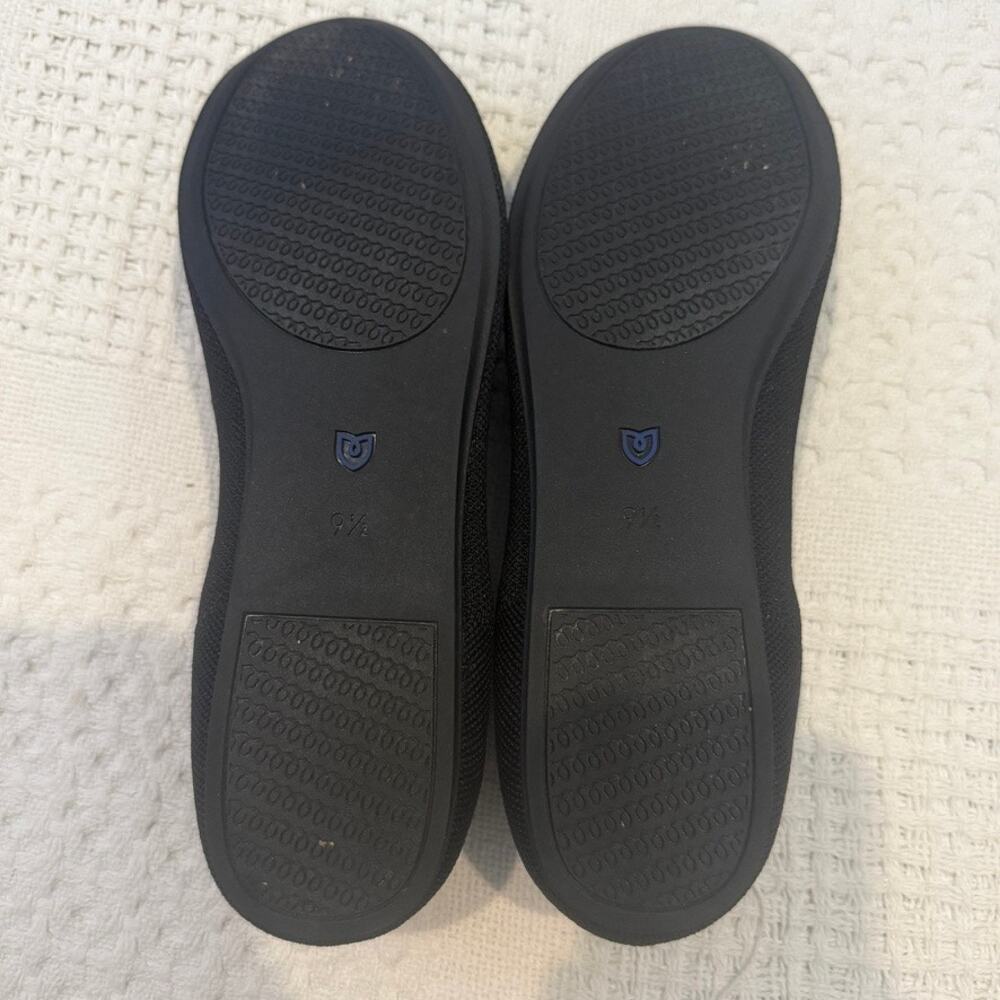 Rothy's Black Knit Flats with Blue Trim - Picture 3 of 10